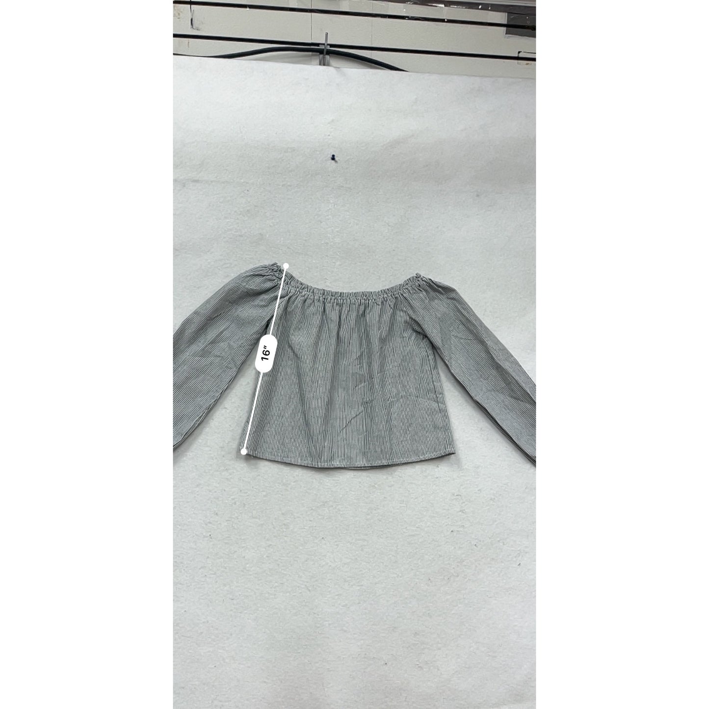 Brandy Melville Off-Shoulder Long Sleeve Striped Top #510A