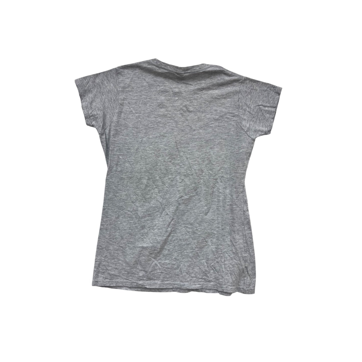 Vintage Gildan Ladies T-Shirt With Teddy Bear Print Size L Gray #684A