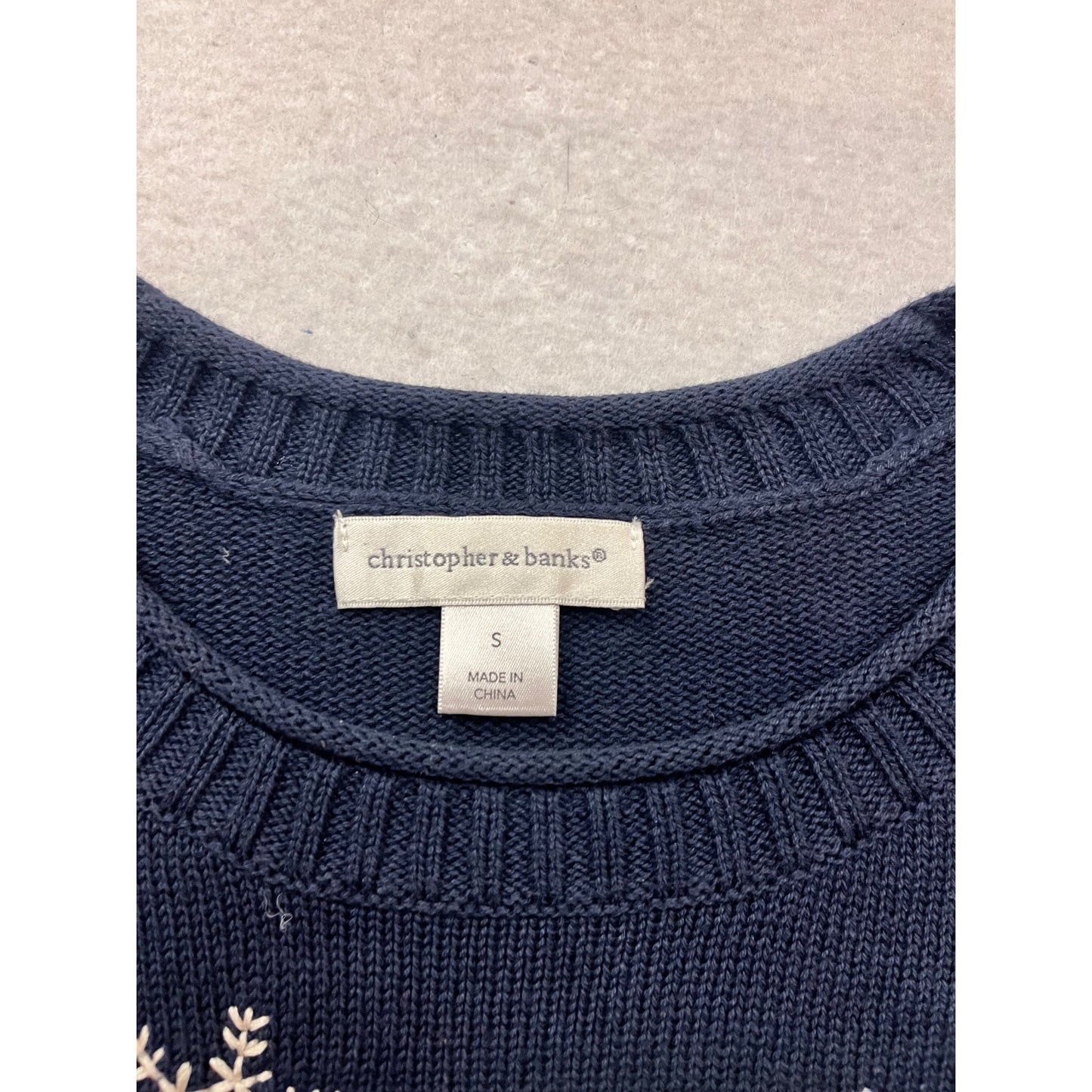 Christopher & Banks Snowman Sweater Small #995A