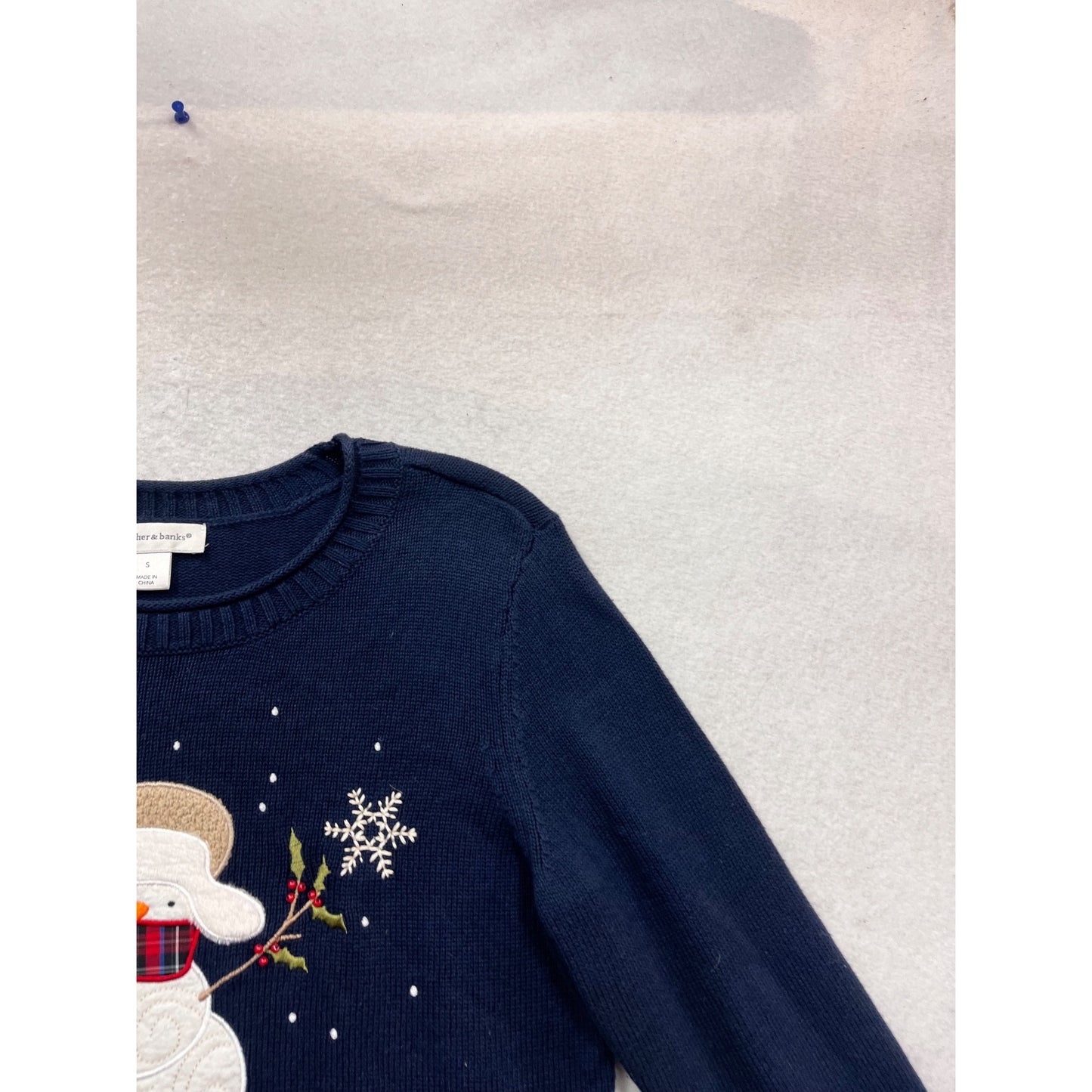 Christopher & Banks Snowman Sweater Small #995A