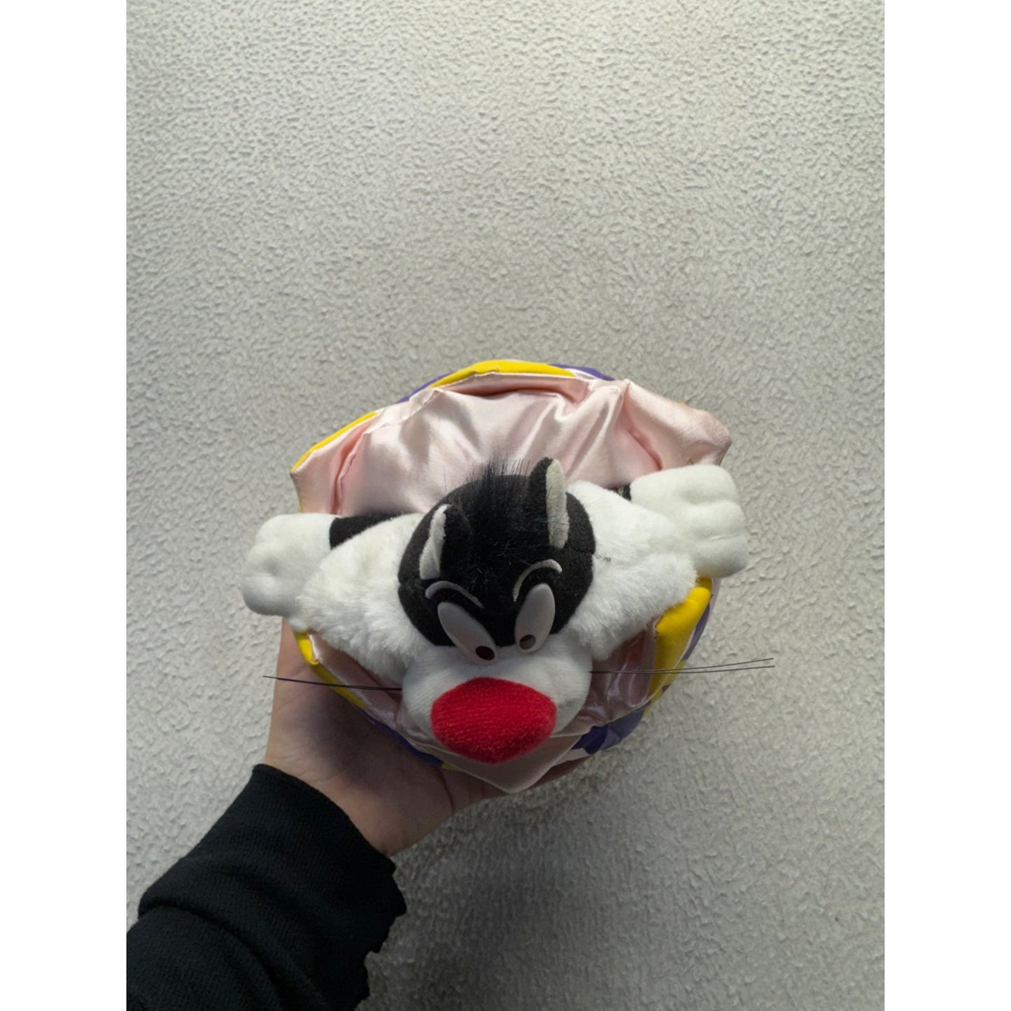 Sylvester The Cat Plush In Purple & Yellow Eggshell Warner Bros 1997 #410B