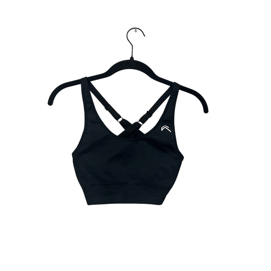 Womens Black Cross Back Seamless Sports Bra #380A