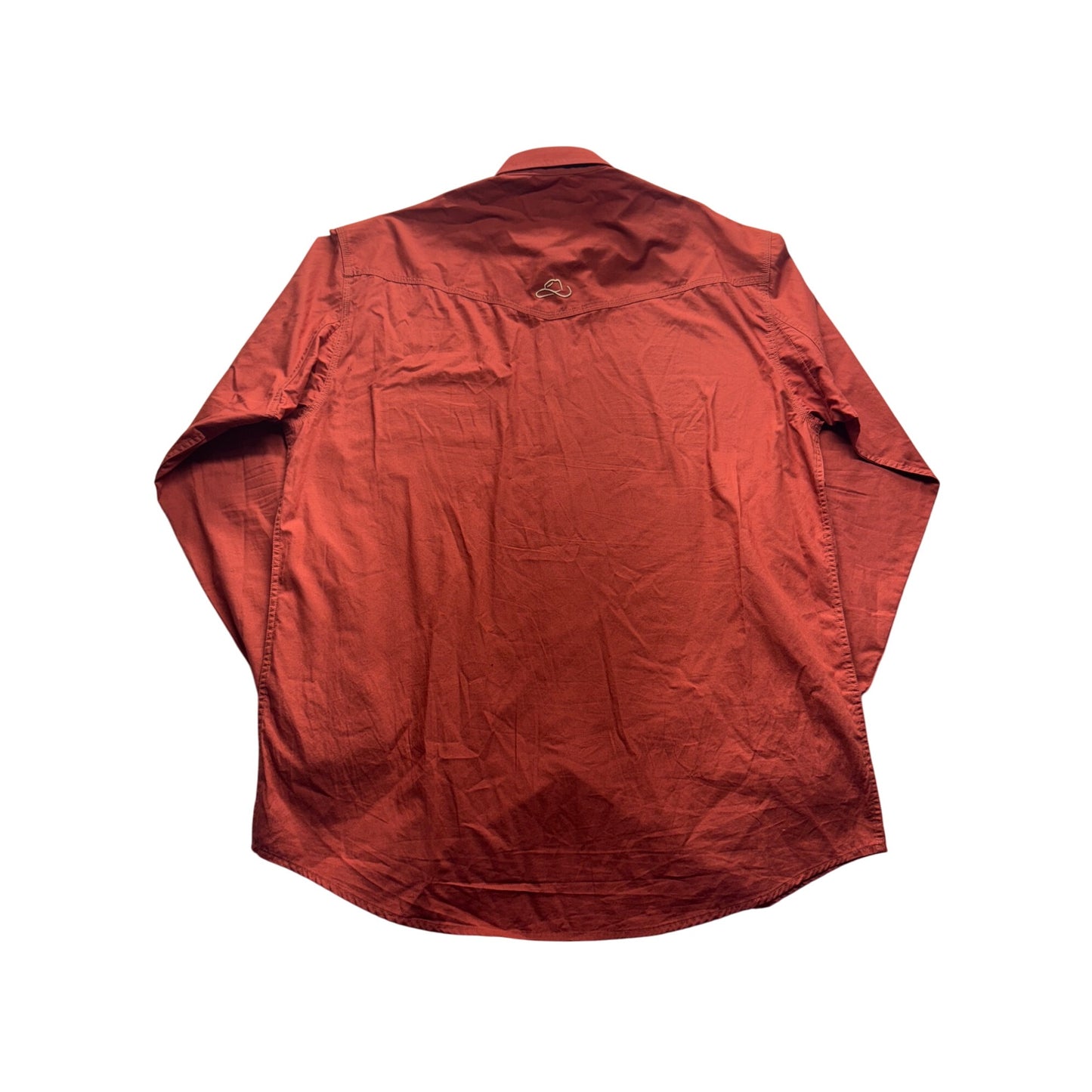 Resistol Western Shirt  Button-Down Long Sleeve Cotton Blend Red #7907