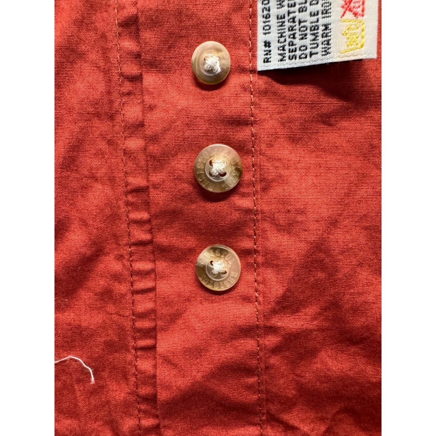 Resistol Western Shirt  Button-Down Long Sleeve Cotton Blend Red #7907