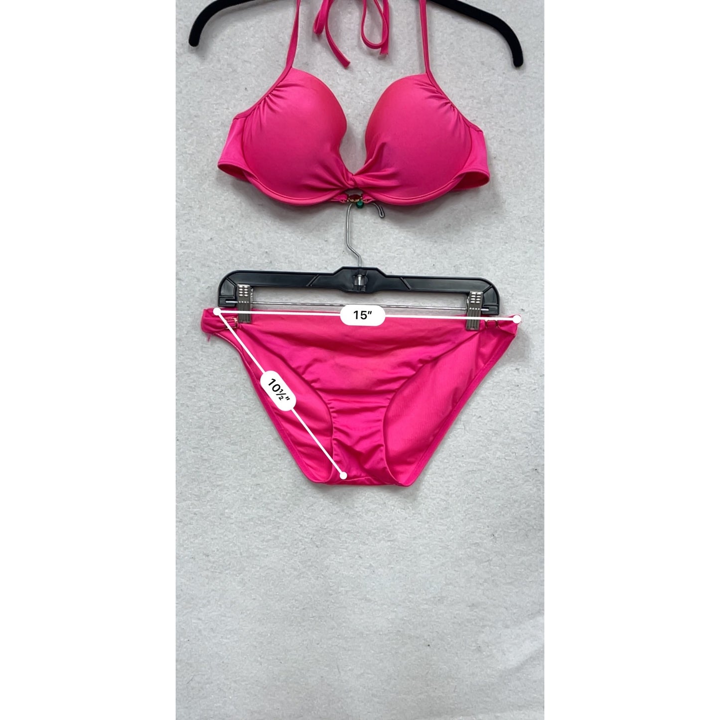 Victorias Secret Hot Pink Bikini Set L #464A