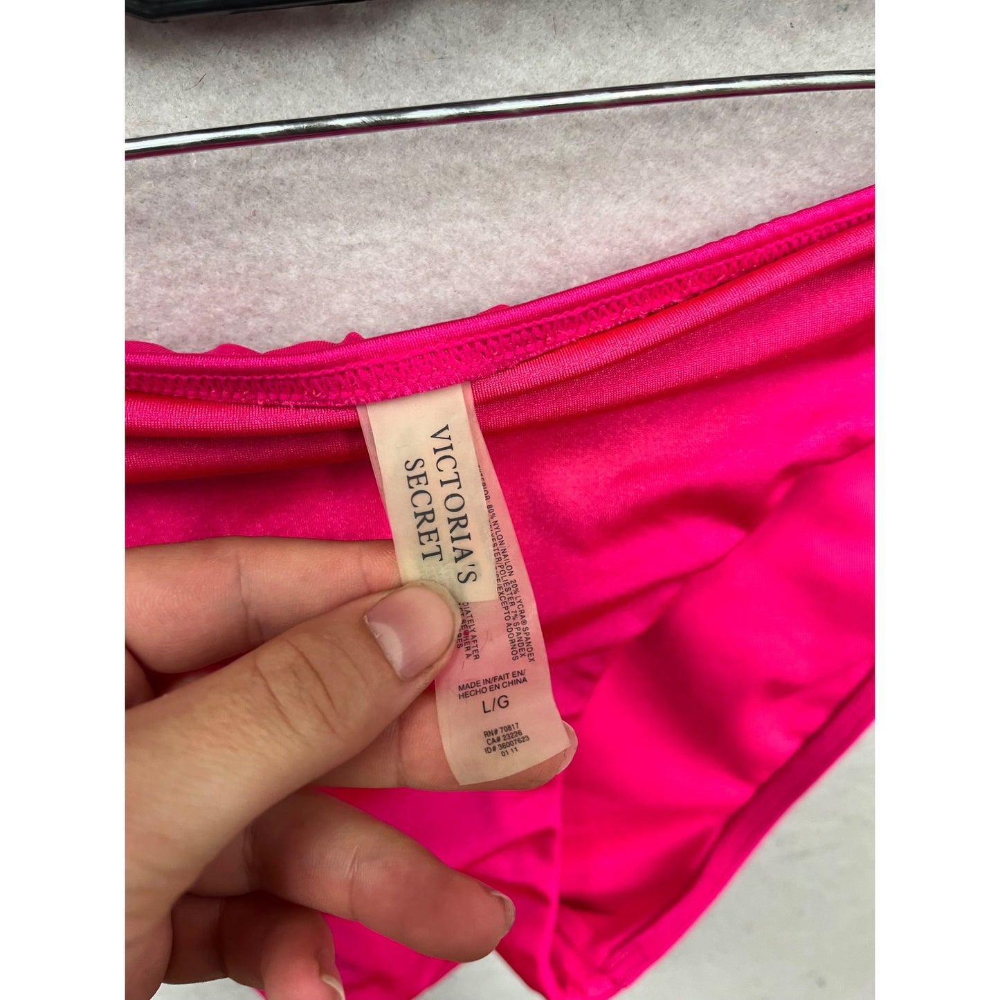 Victorias Secret Hot Pink Bikini Set L #464A