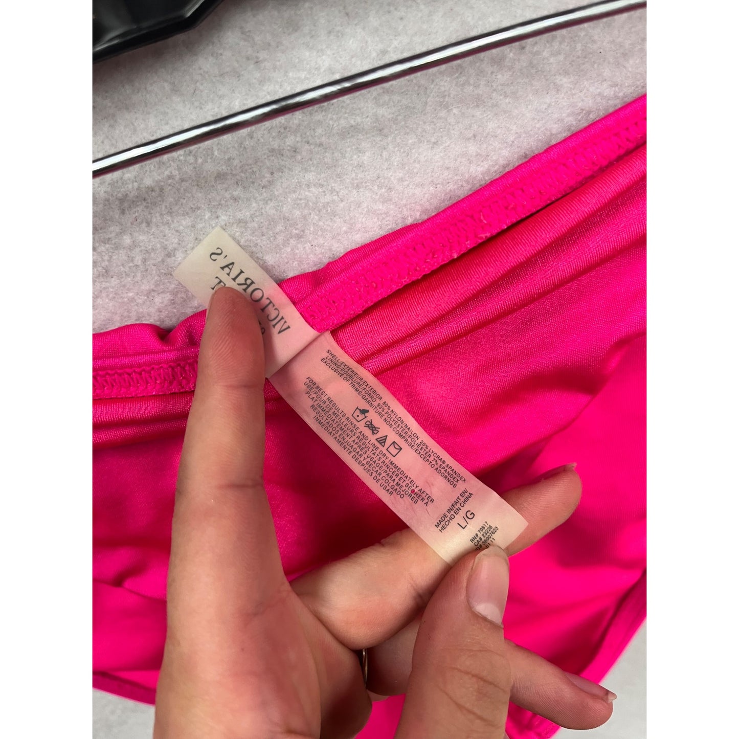 Victorias Secret Hot Pink Bikini Set L #464A