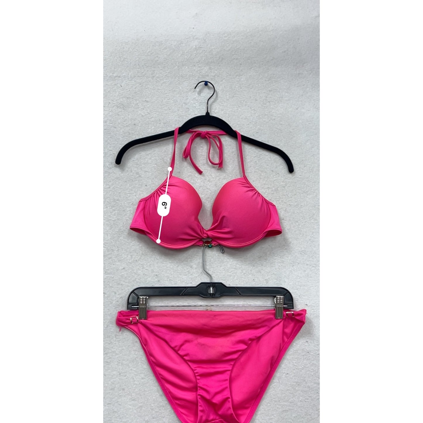 Victorias Secret Hot Pink Bikini Set L #464A