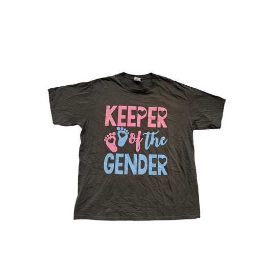 Gender Reveal T-Shirt Keeper Of The Gender Graphic XL #395A