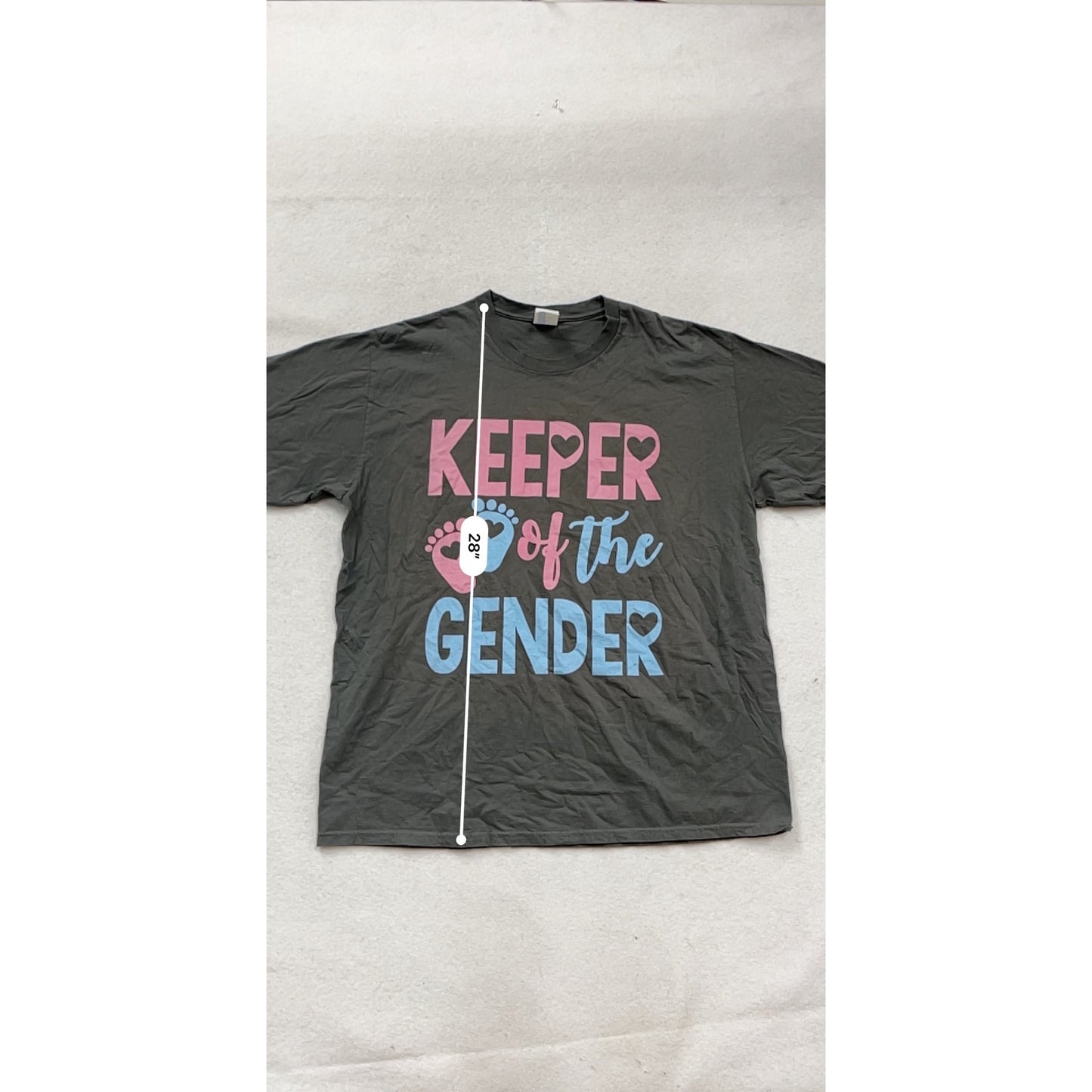 Gender Reveal T-Shirt Keeper Of The Gender Graphic XL #395A
