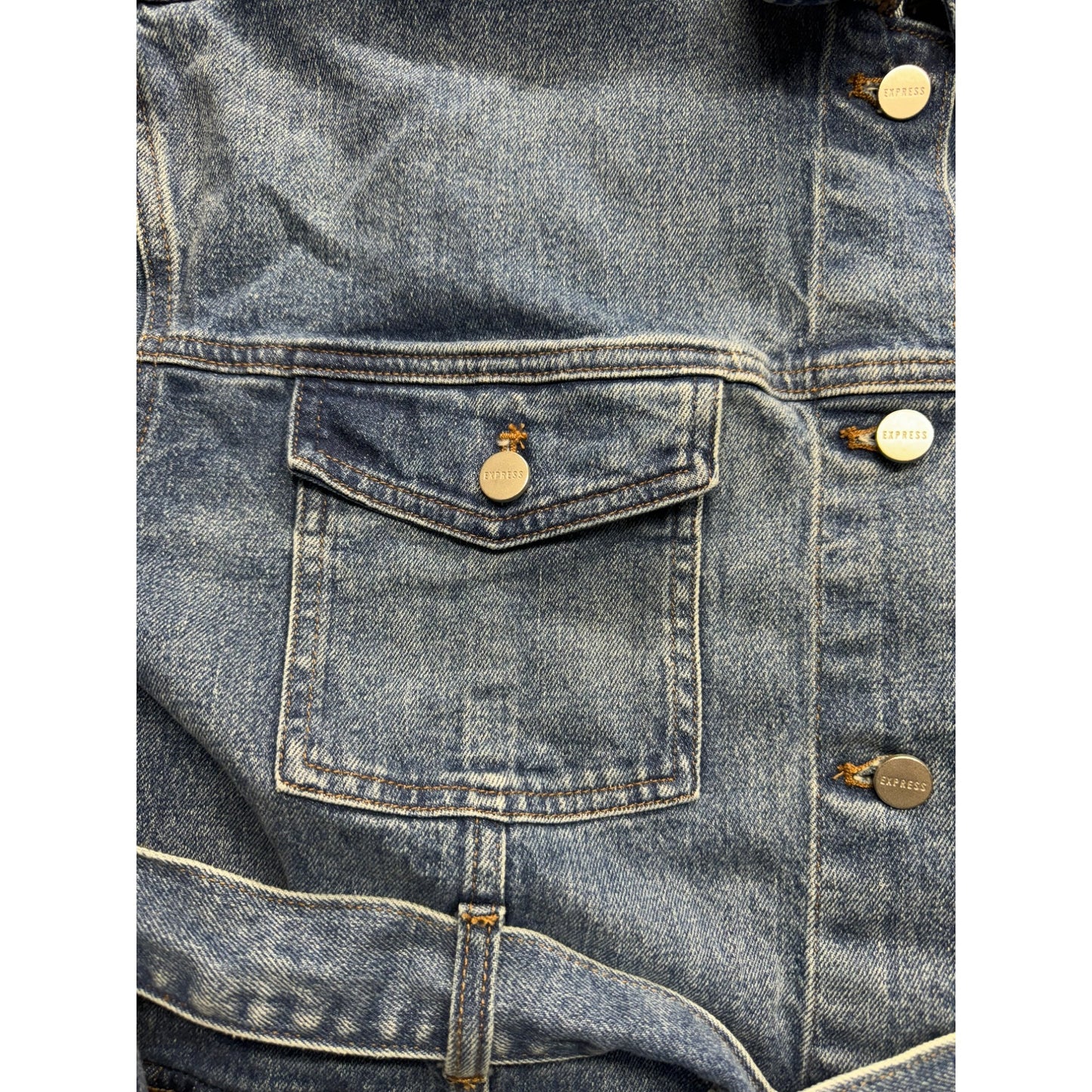 Express Jean Jacket With Belt#5325