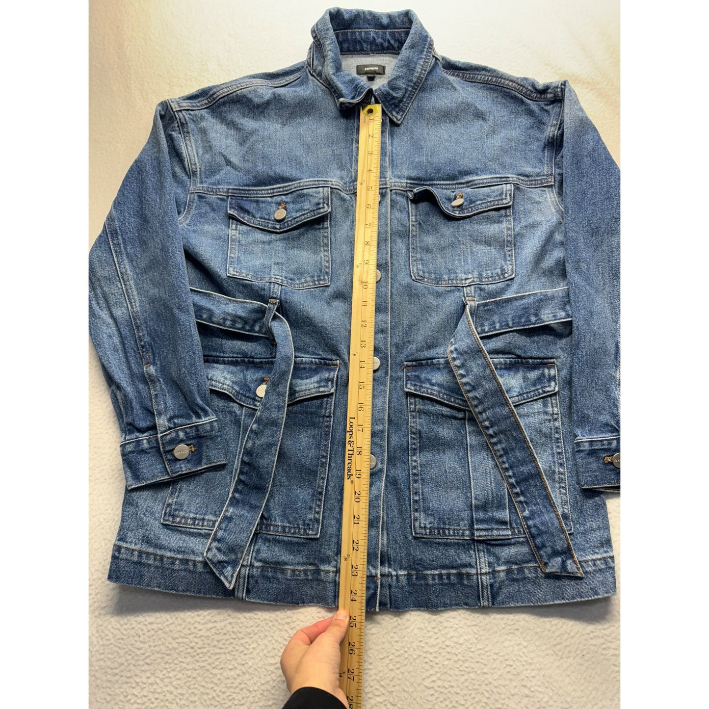 Express Jean Jacket With Belt#5325