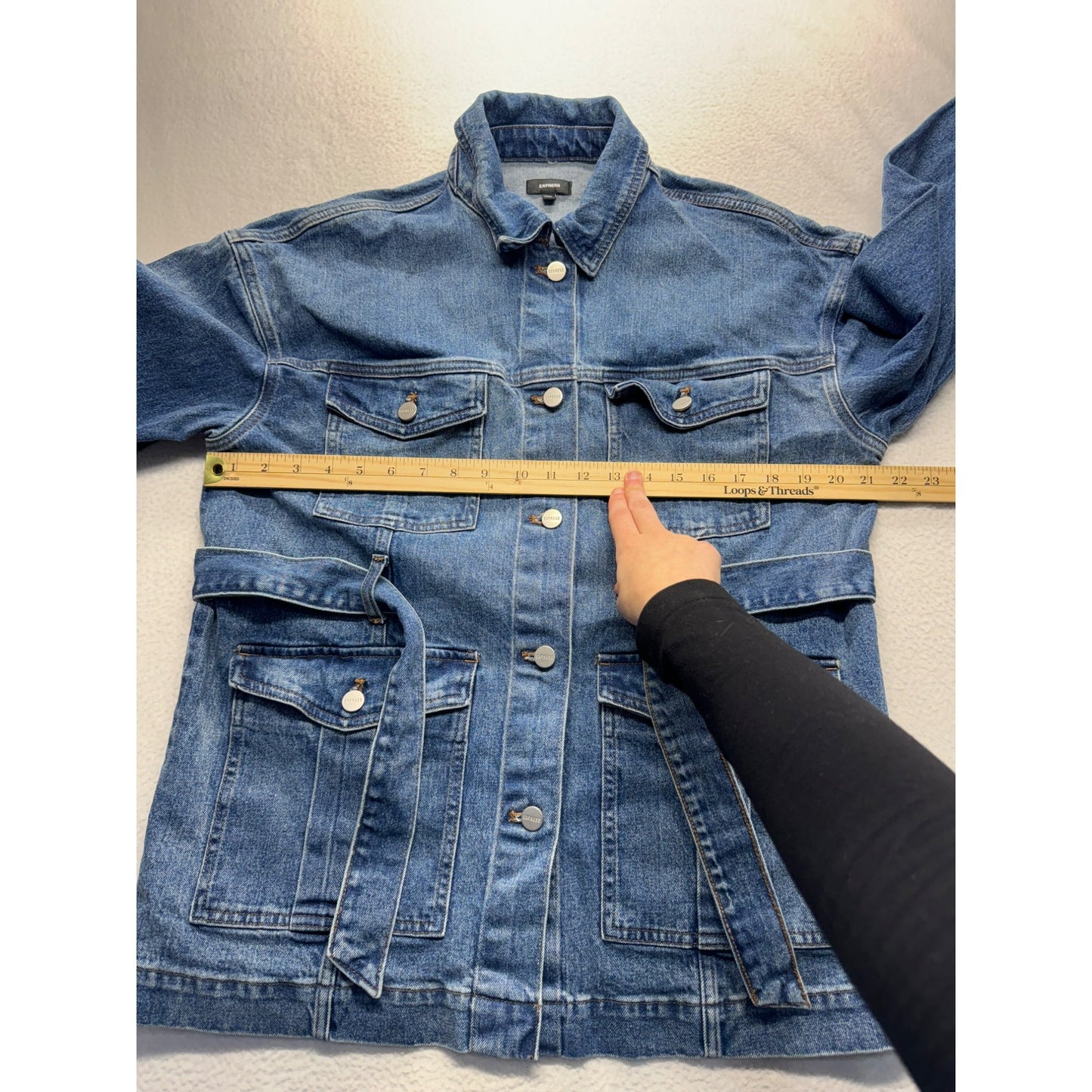 Express Jean Jacket With Belt#5325