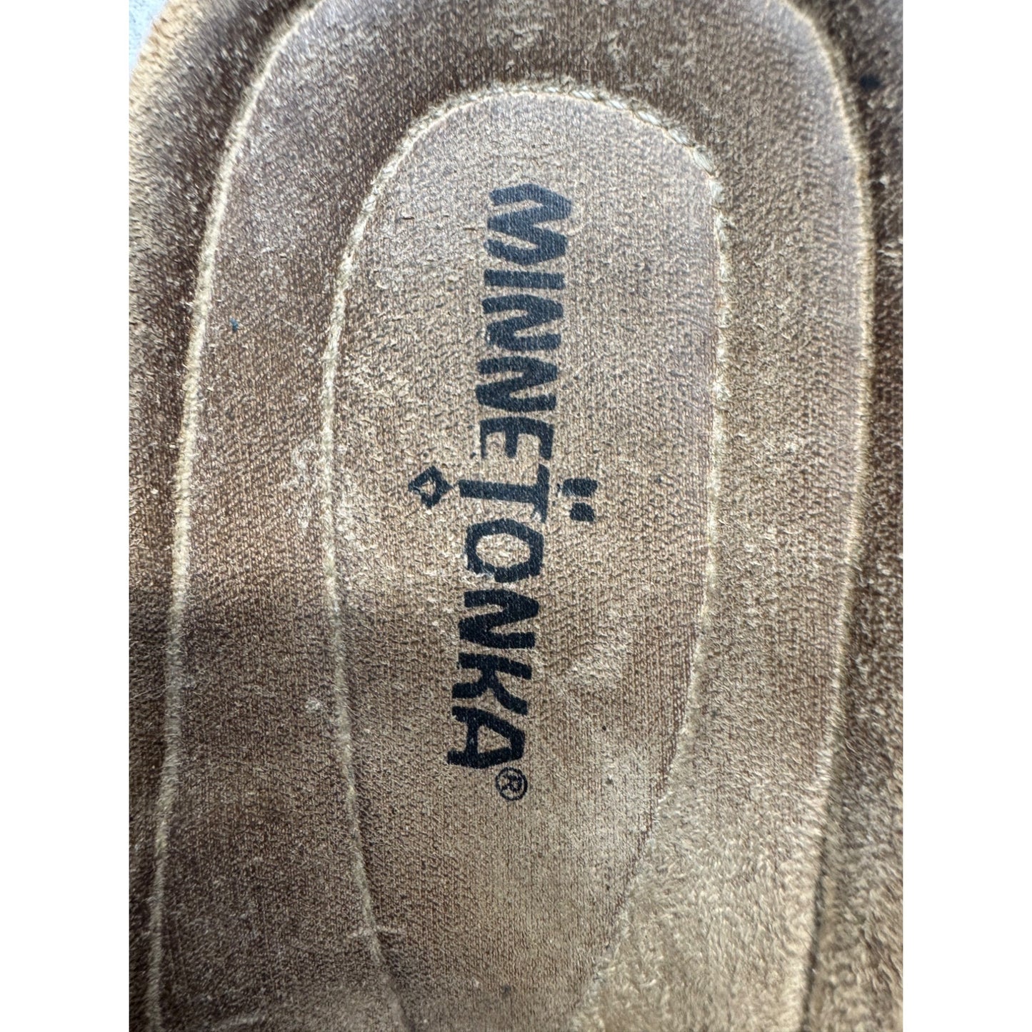 Minnetonka Womens Brown Leather Jeweled Toe Post Sandals Size 8 9446