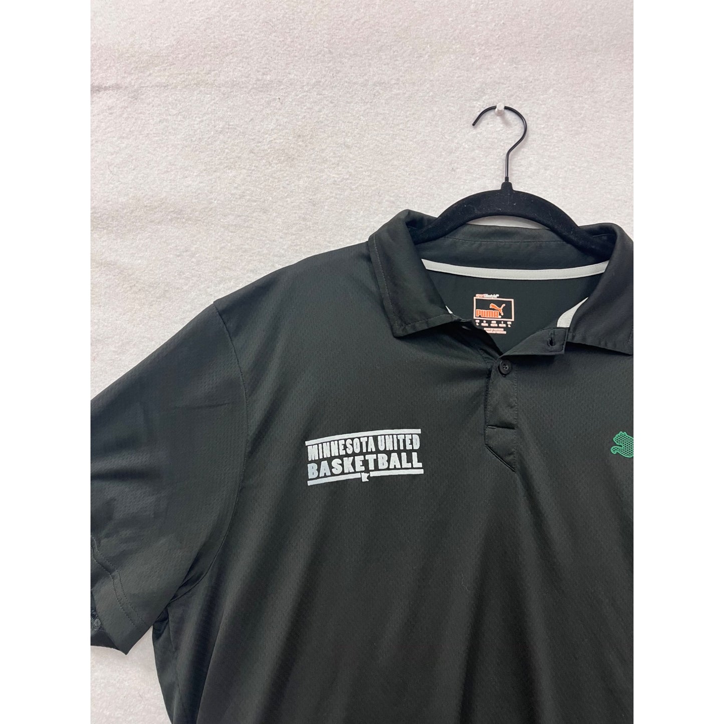 Puma Black Minnesota United Basketball Polo Shirt  #8764