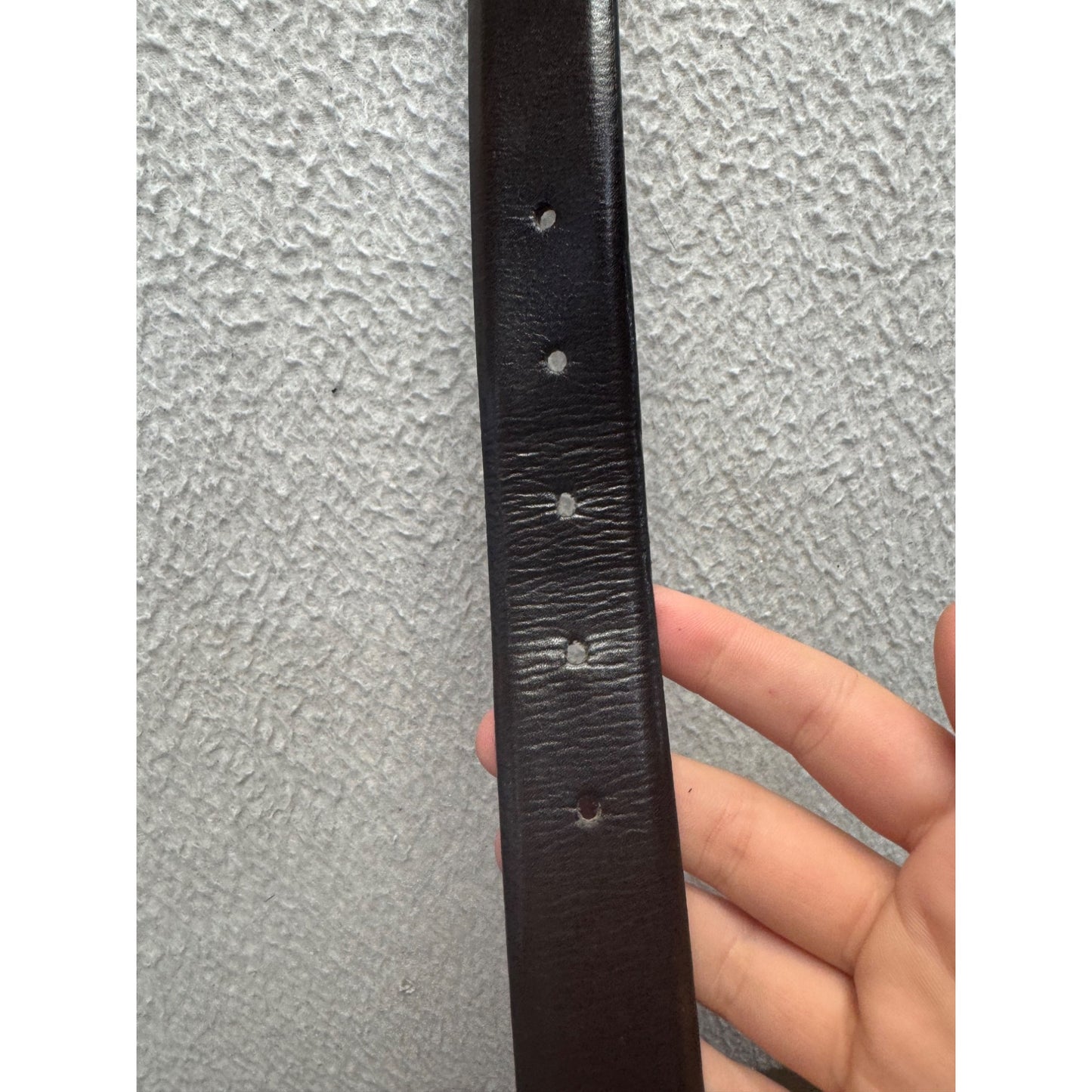 Black Leather Hugo Boss Belt W/ Silver Buckle Classic Mens Accessory #70B