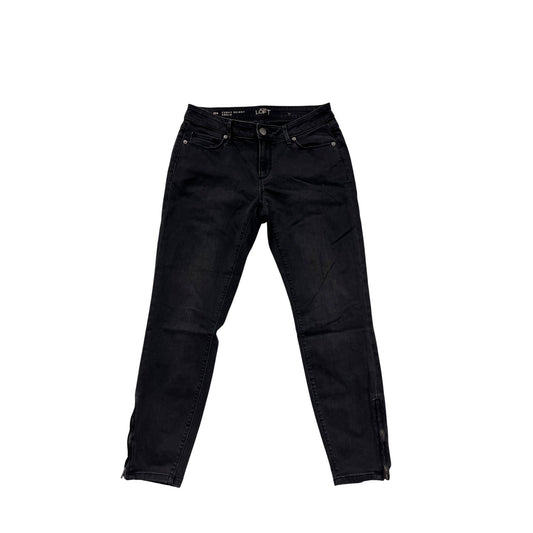Ann Taylor Loft Curvy Skinny Ankle Jeans Womens 27/4 Black Denim NWT #6750