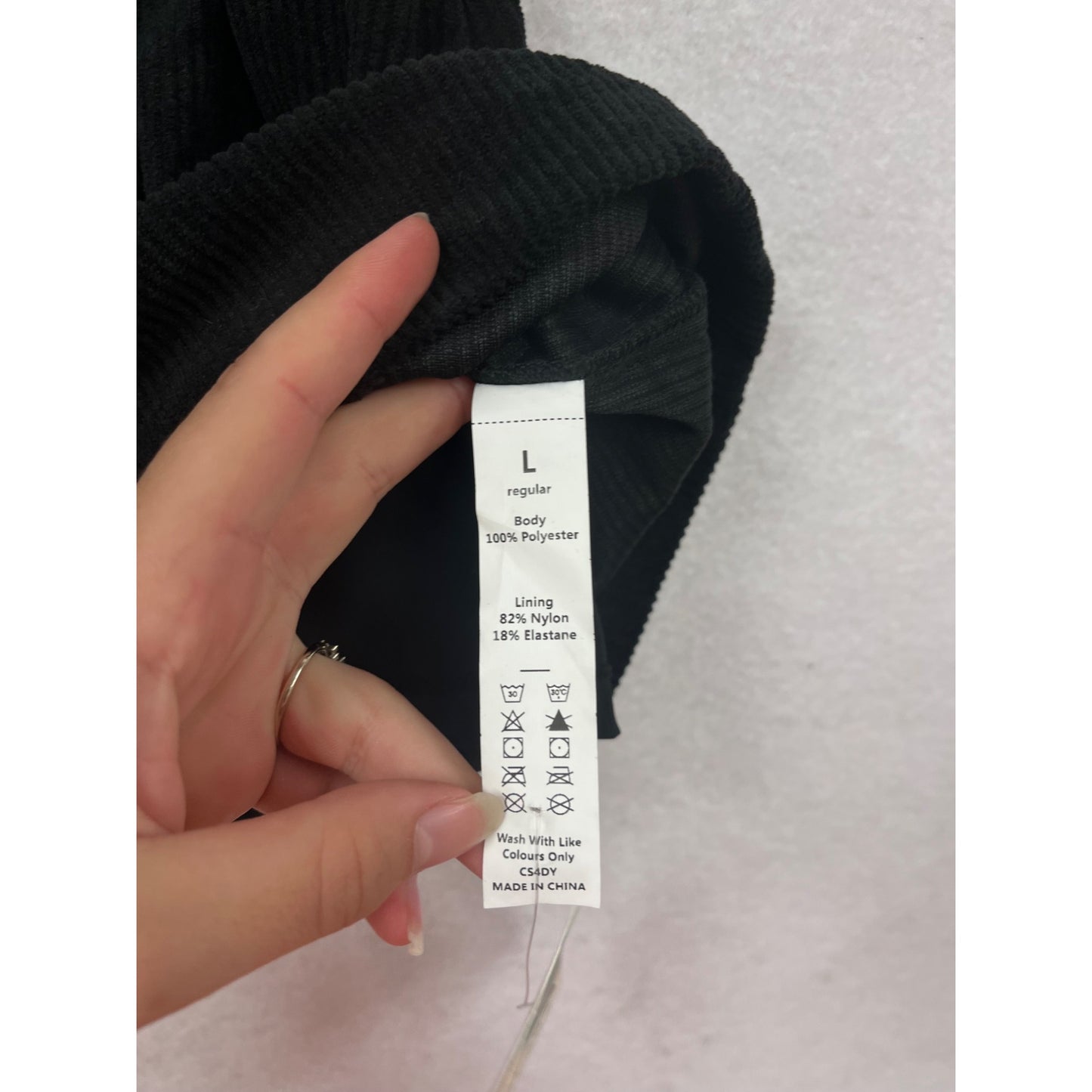 Halara Black Corduroy Skirt L #189A