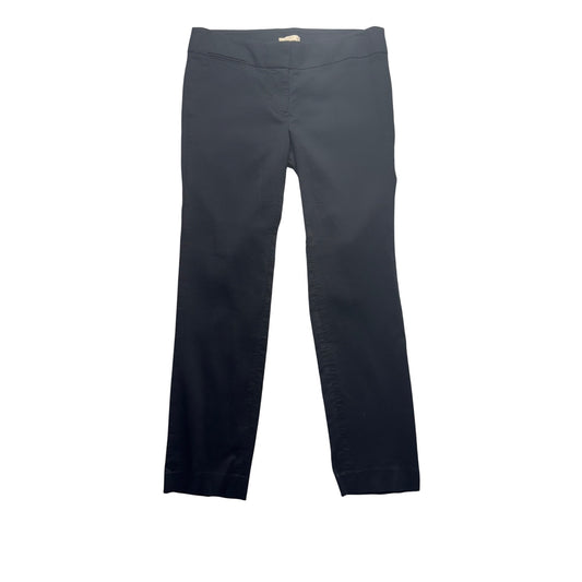 Loft Petites Marisa Black Straight-Leg Pants Size 6P Cotton Blend #9267