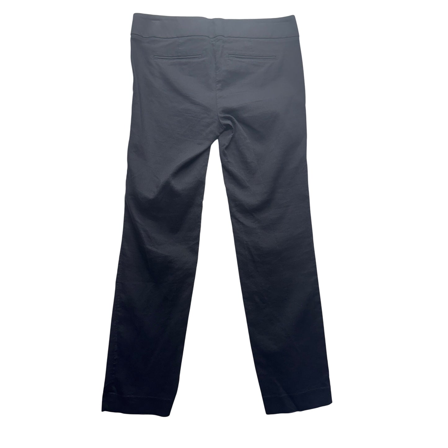 Loft Petites Marisa Black Straight-Leg Pants Size 6P Cotton Blend #9267