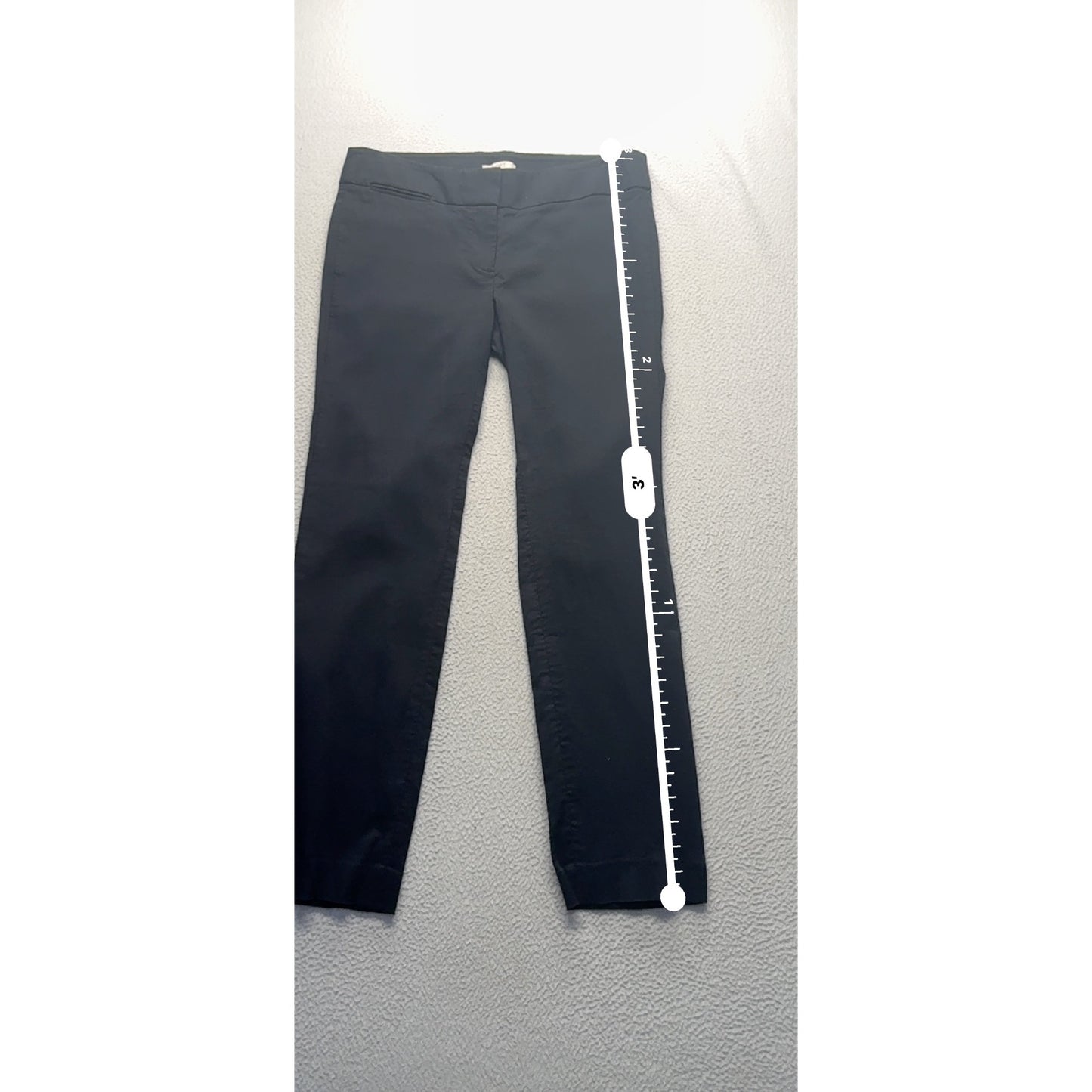 Loft Petites Marisa Black Straight-Leg Pants Size 6P Cotton Blend #9267