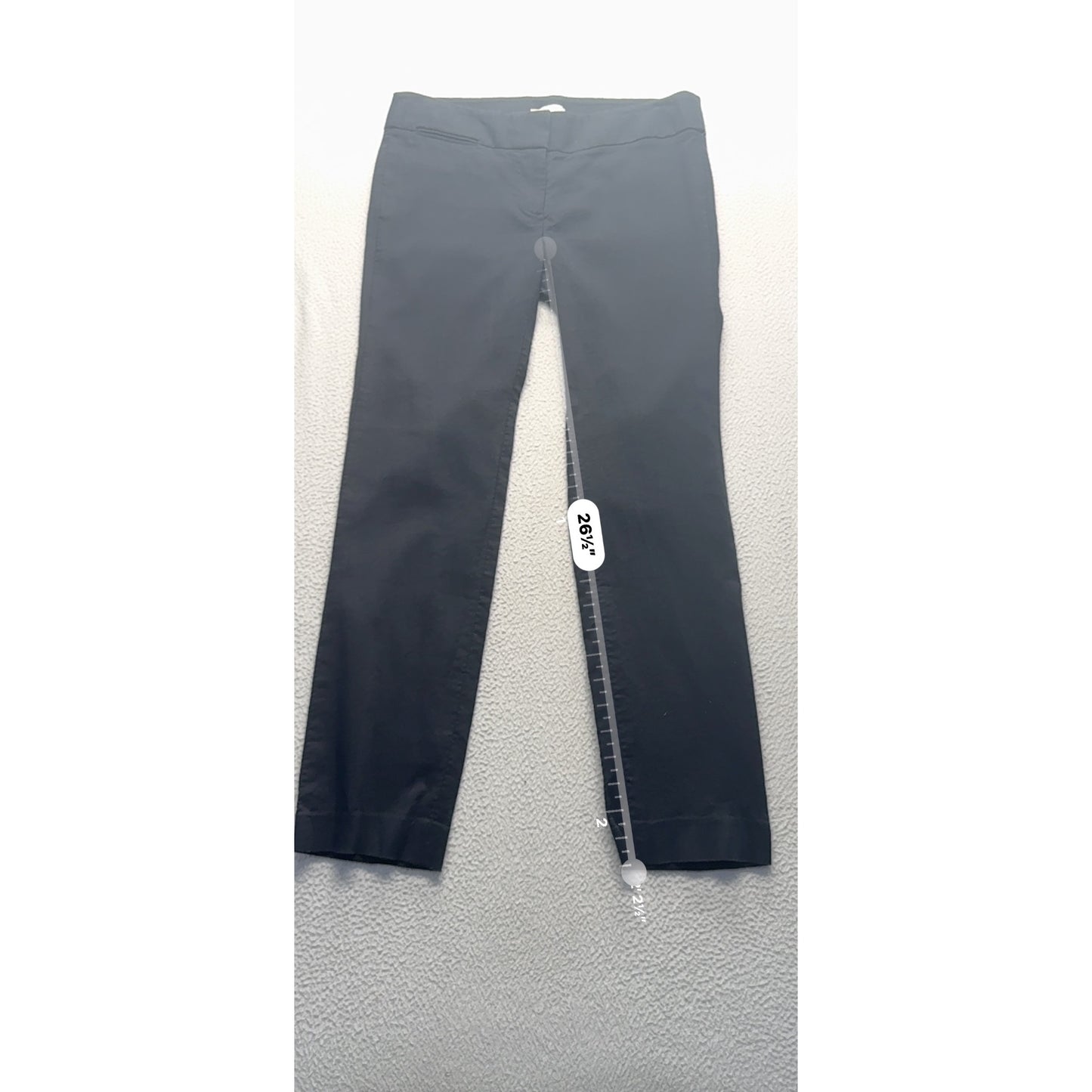 Loft Petites Marisa Black Straight-Leg Pants Size 6P Cotton Blend #9267