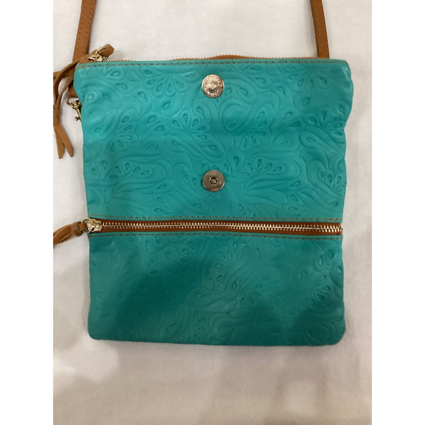 Teal Leather Purse