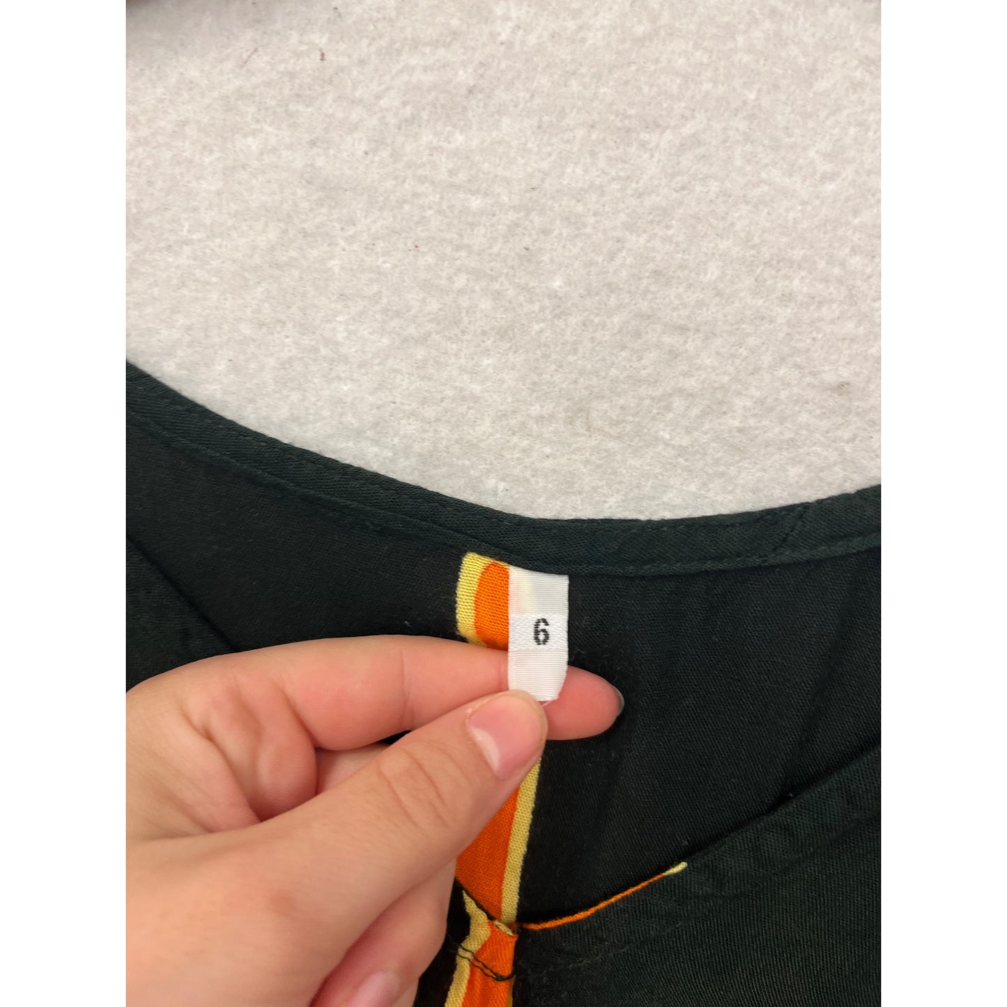 Black Sleeveless Tunic Top With Dragonfly Size 6 #8708