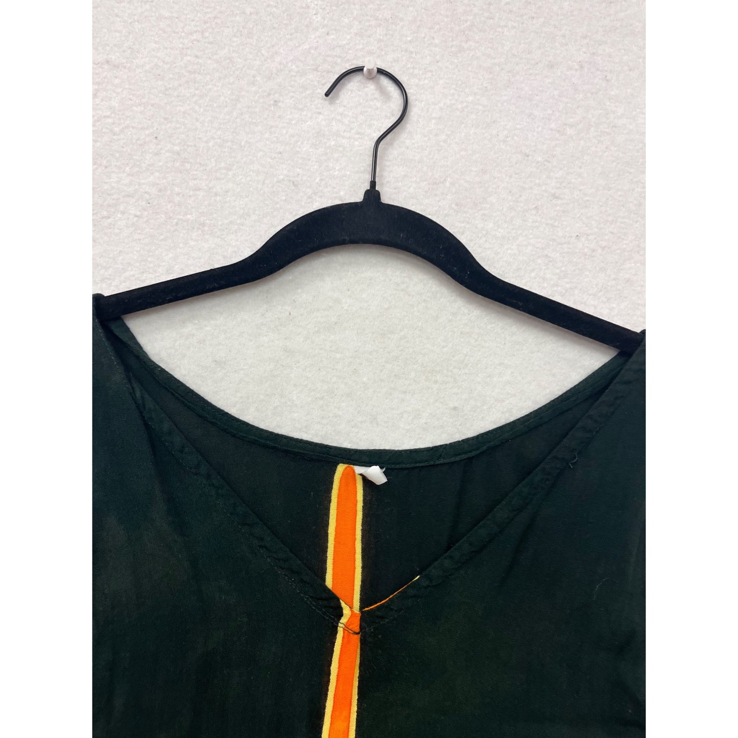 Black Sleeveless Tunic Top With Dragonfly Size 6 #8708