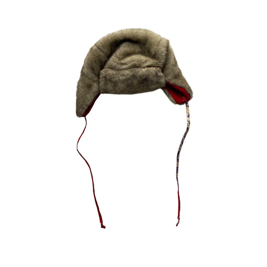 Baby Gap Faux Fur Trapper Hat With Red Lining #7201