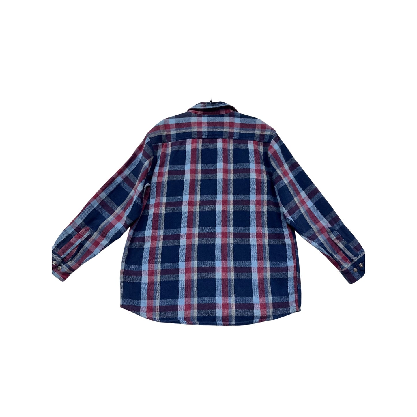 Field & Stream Vintage Plaid Flannel Button-Up Shirt With Pockets Size L #427A