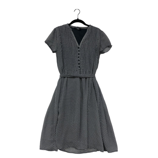 Black & White Circle Pattern Robert Louis Womens Dress Size M
