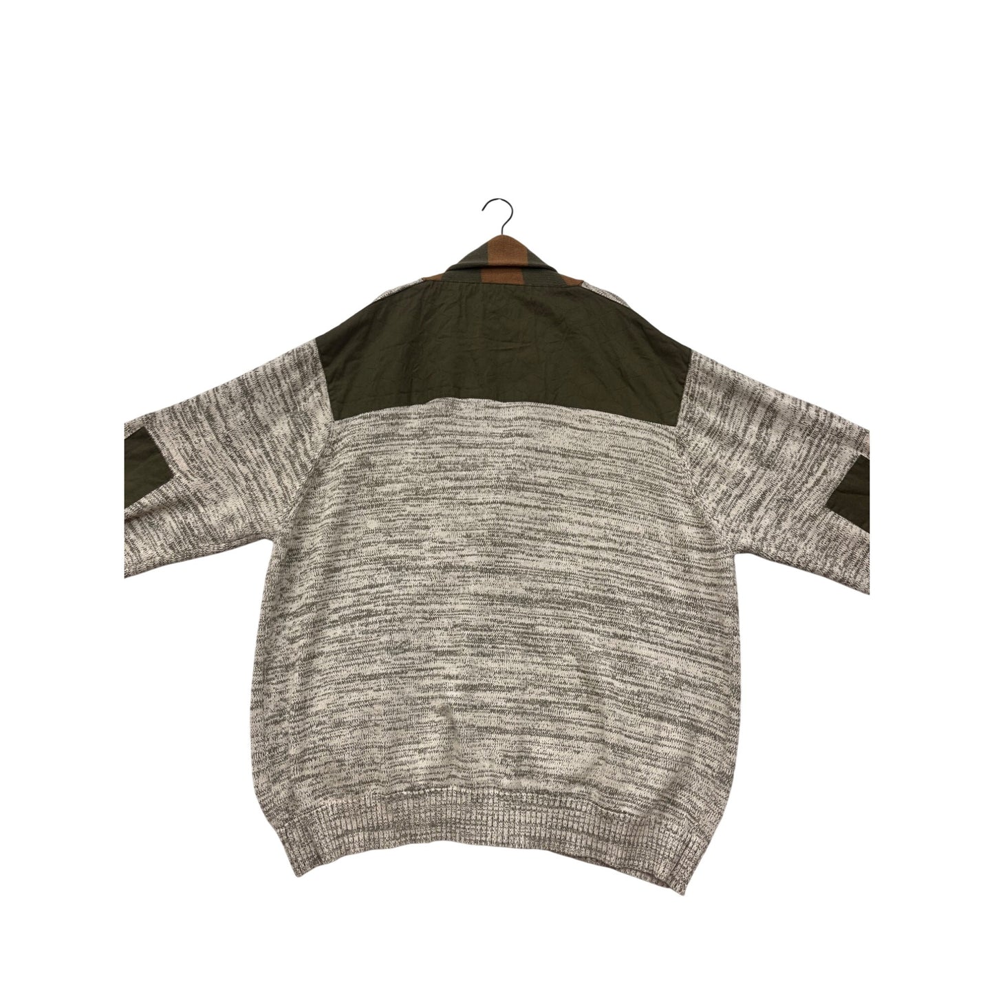 Born Fly 5XL Shawl Collar Cardigan Sweater With Patches #8960