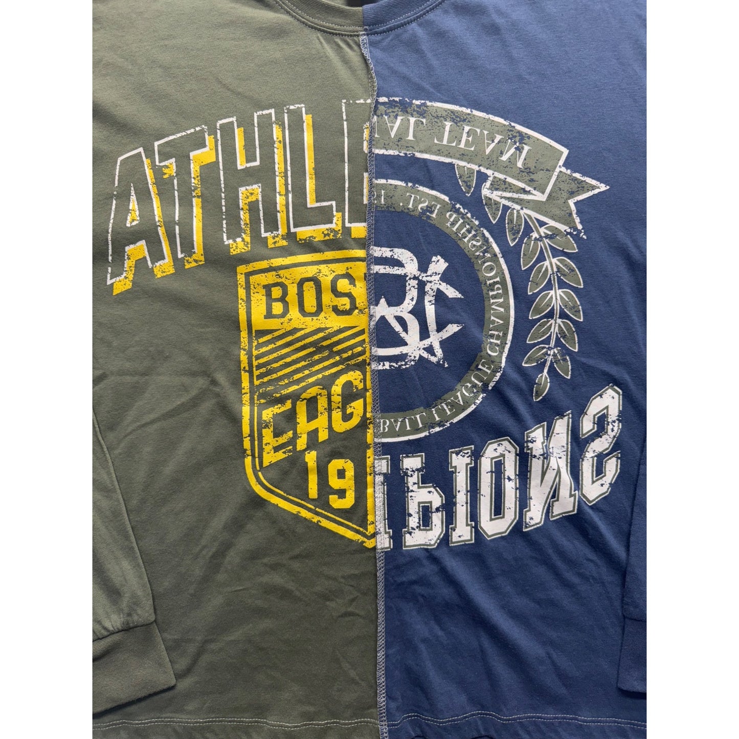 Cut & Paste X-Small Colorblock Long Sleeve Graphic Tee #9339