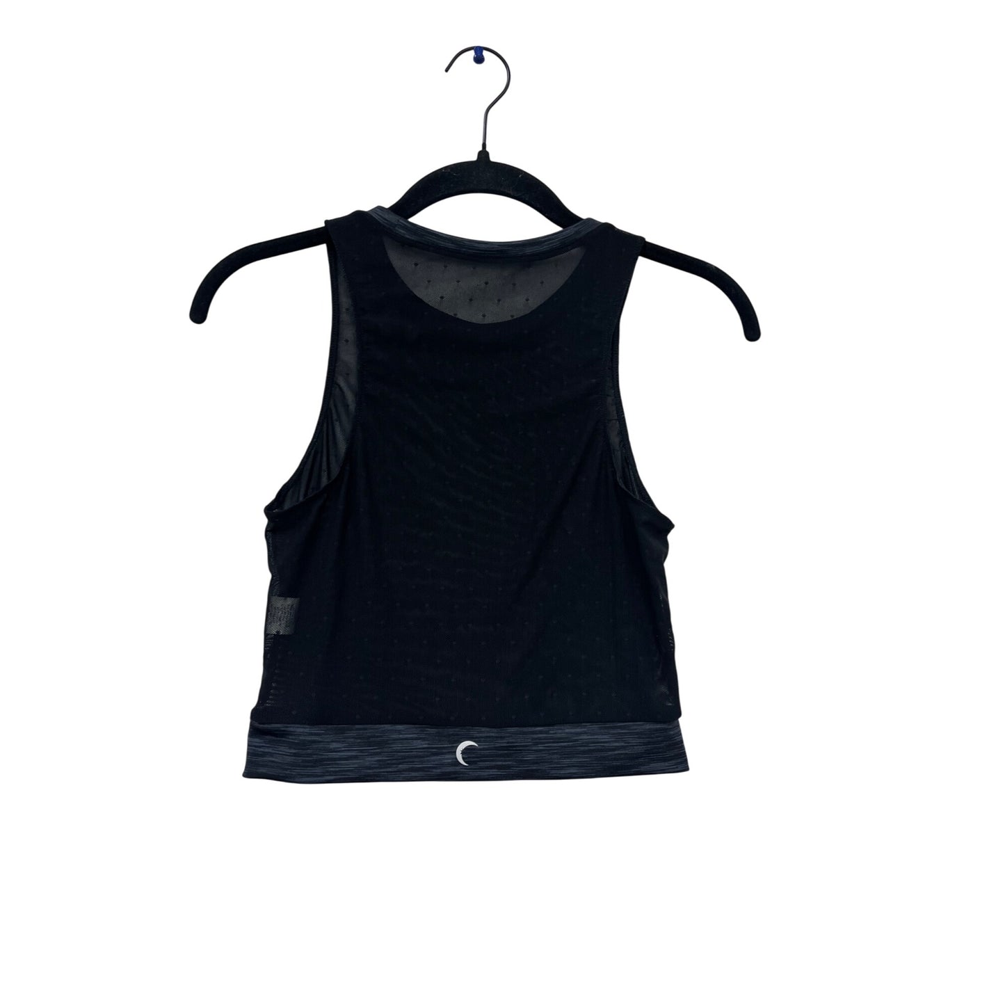 Black Mesh Athletic Tank Top Zyia Active Workout Crop #659A