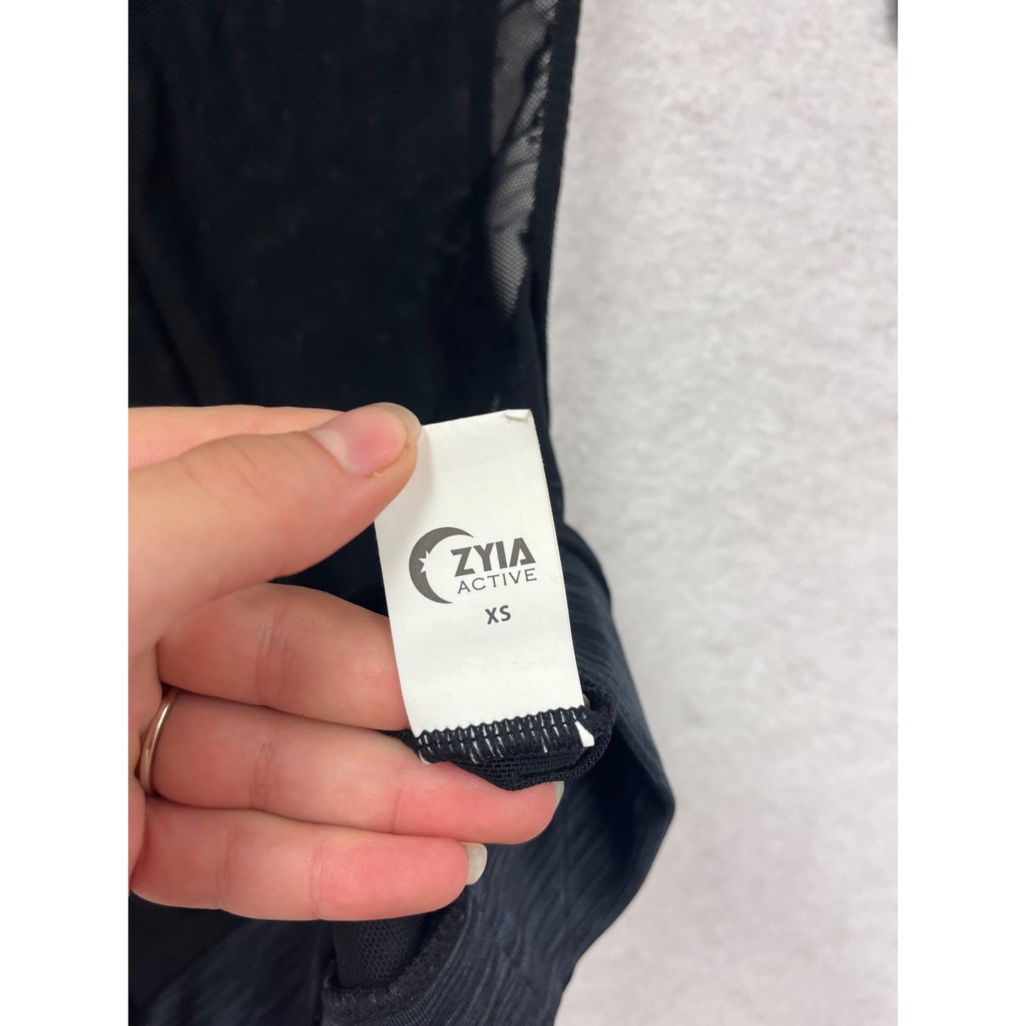 Black Mesh Athletic Tank Top Zyia Active Workout Crop #659A