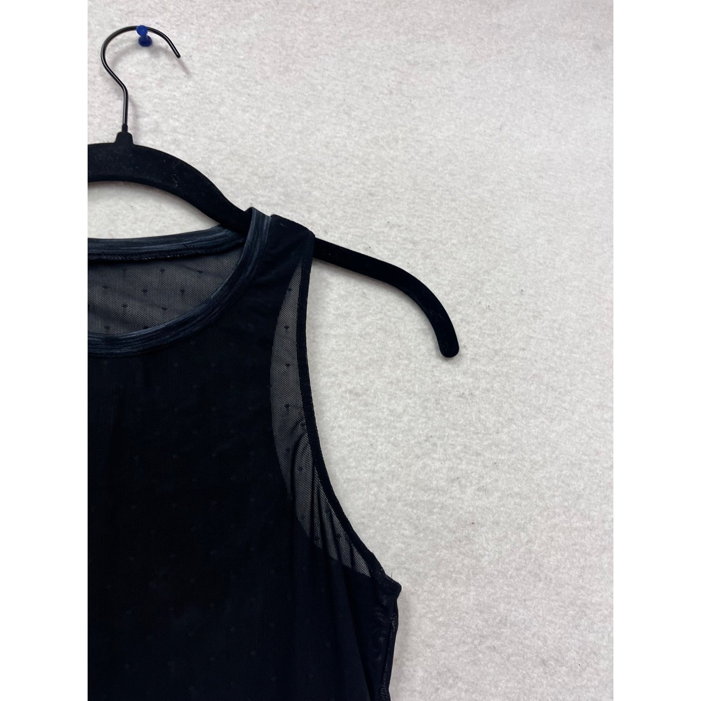 Black Mesh Athletic Tank Top Zyia Active Workout Crop #659A