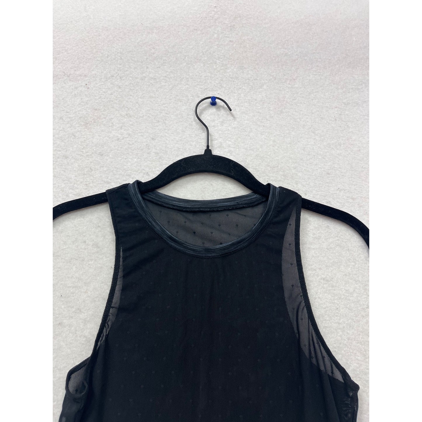 Black Mesh Athletic Tank Top Zyia Active Workout Crop #659A