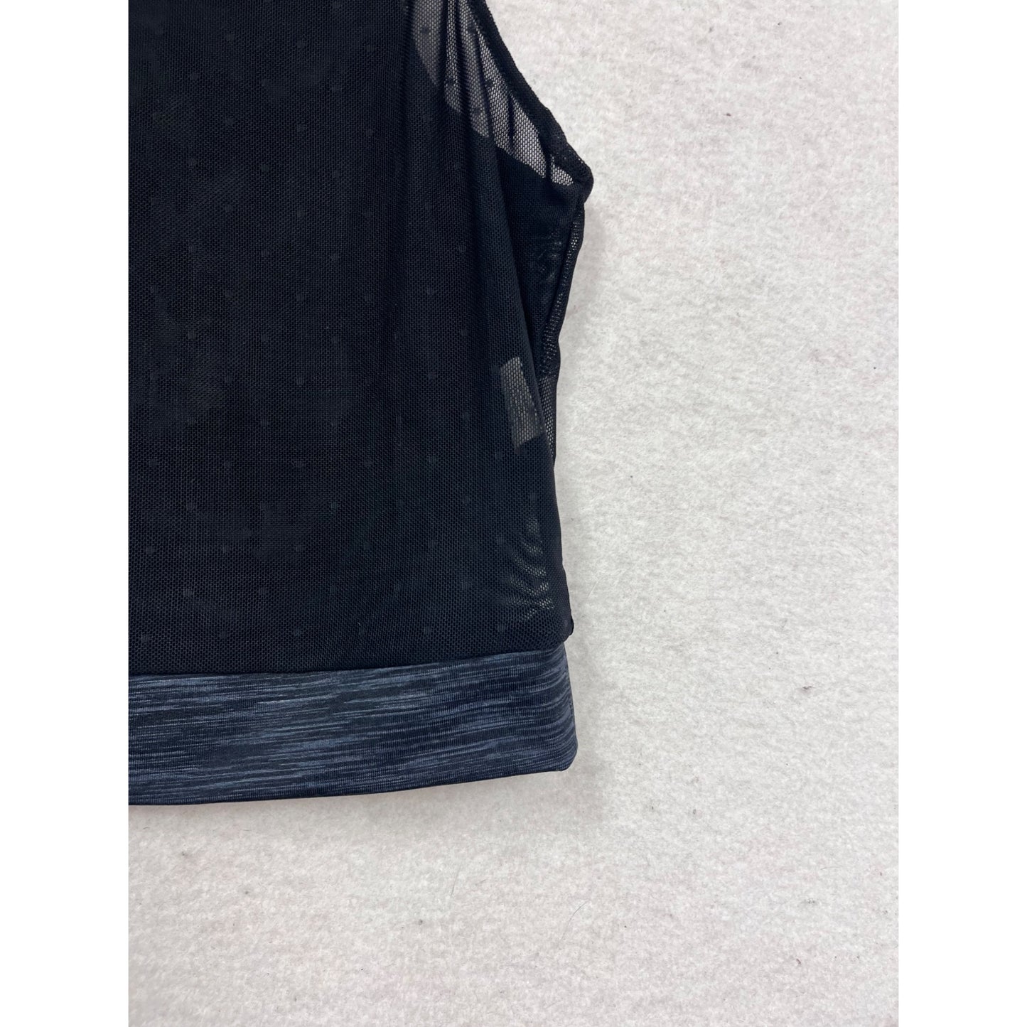 Black Mesh Athletic Tank Top Zyia Active Workout Crop #659A