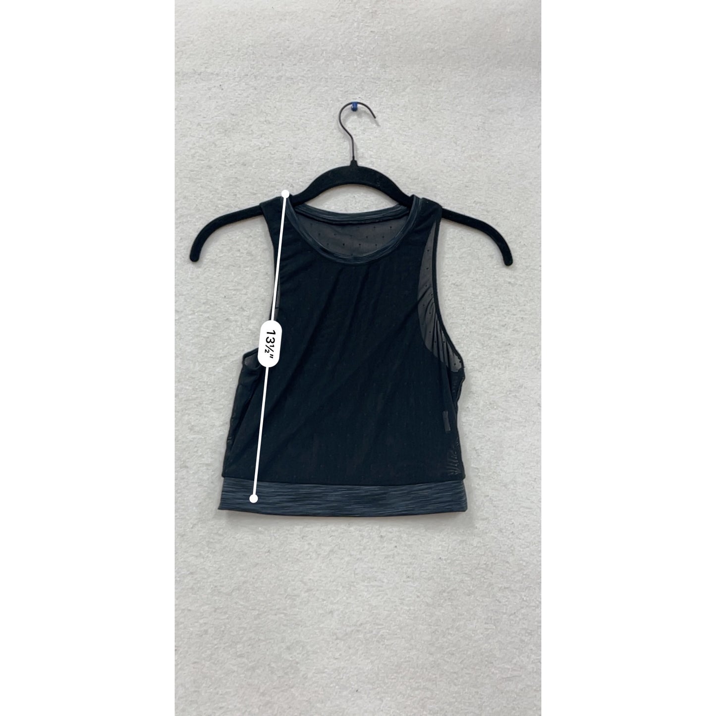 Black Mesh Athletic Tank Top Zyia Active Workout Crop #659A