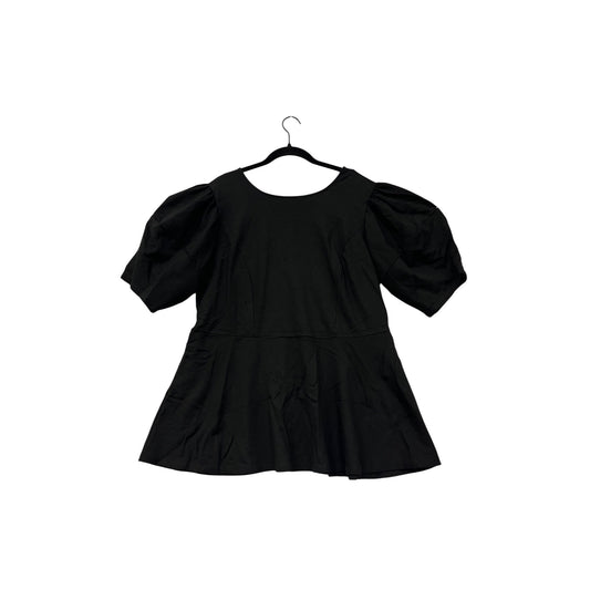 Eloquii Womens Black Puff Sleeve Peplum Dress Size XL #6747