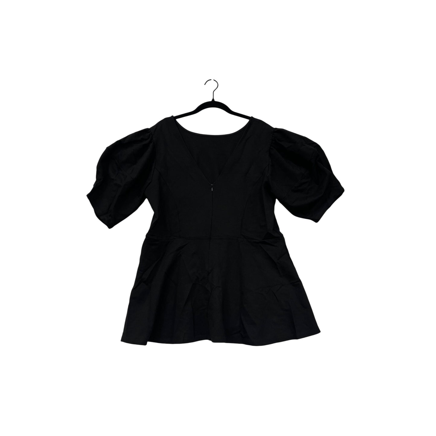 Eloquii Womens Black Puff Sleeve Peplum Dress Size XL #6747
