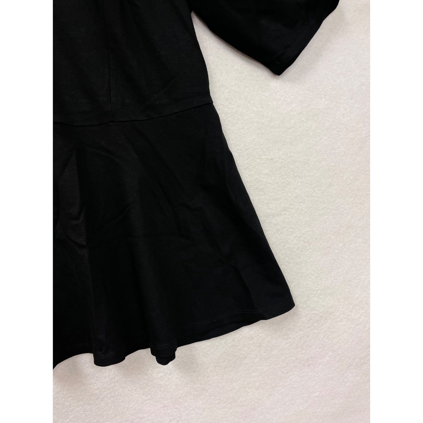 Eloquii Womens Black Puff Sleeve Peplum Dress Size XL #6747