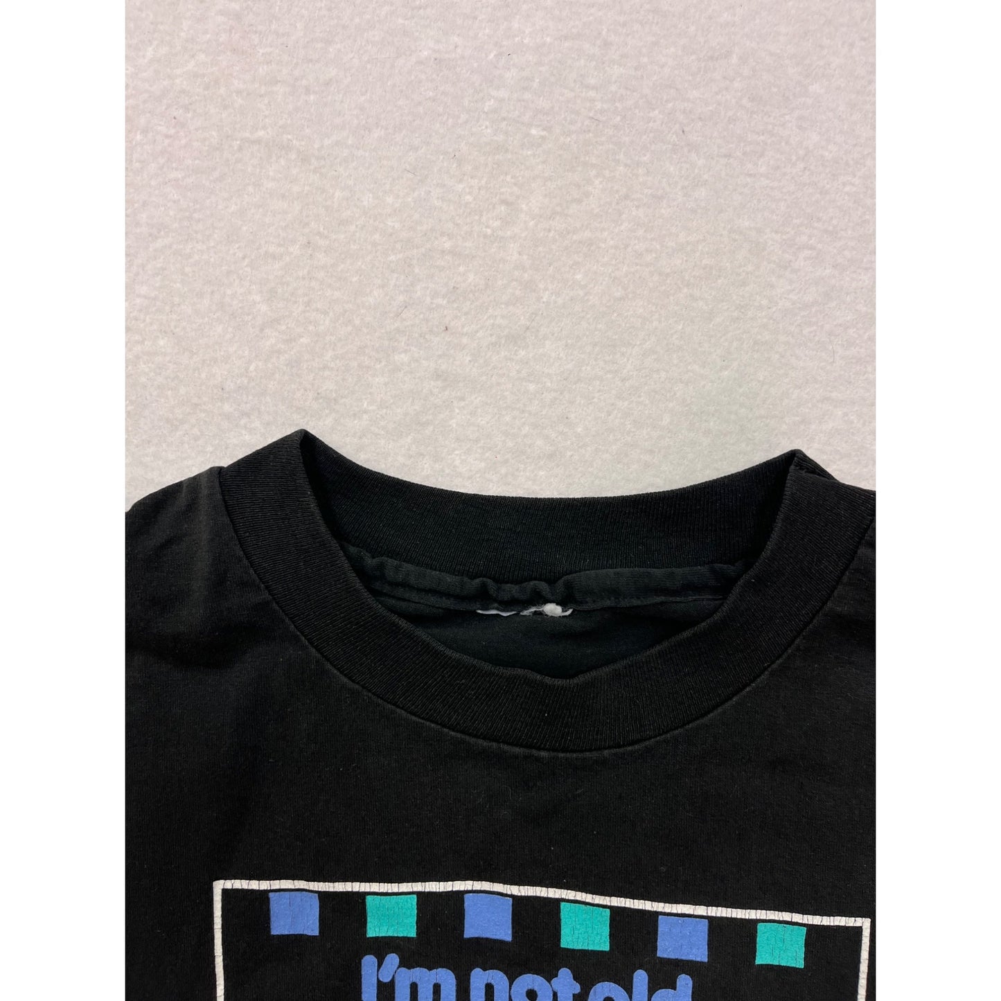 Large Black Graphic T-Shirt "Im Not Old Im a Recycled Teenager" #8769