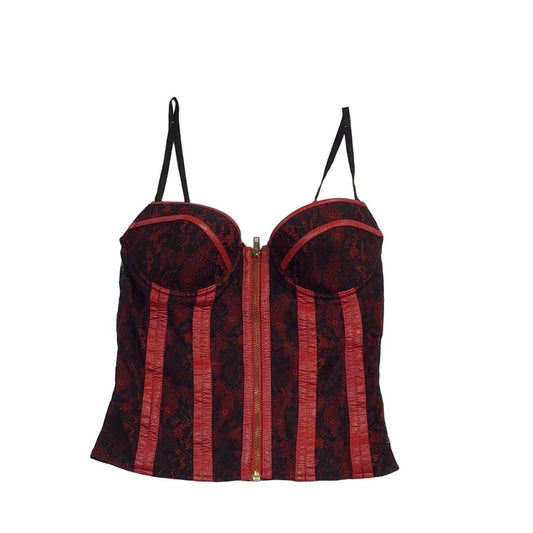 Red and Black Corset Top