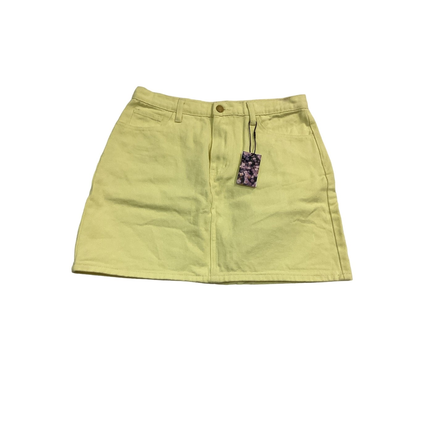 Lime green denim Skirt