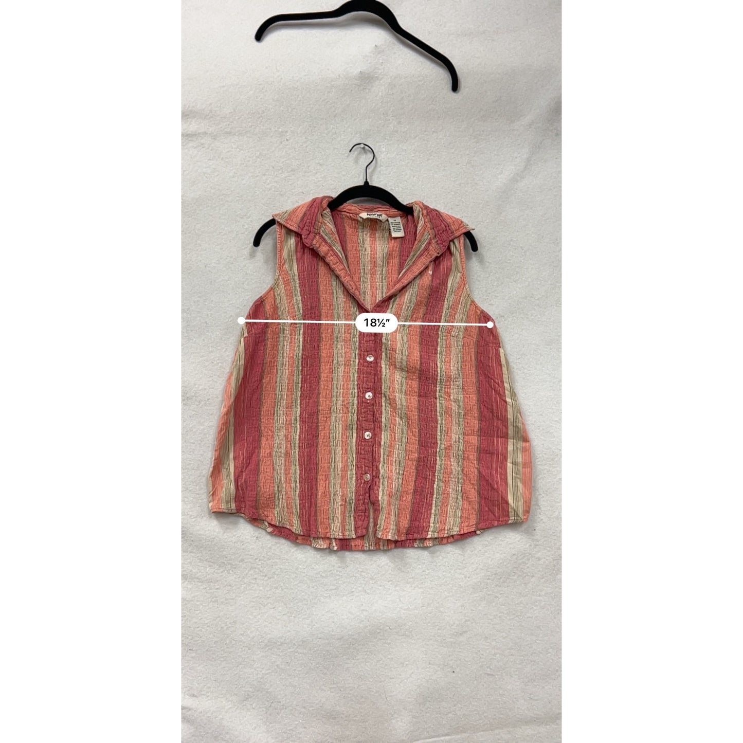Krazy Kat Stretch Sleeveless Button-Up Collared Shirt #8582
