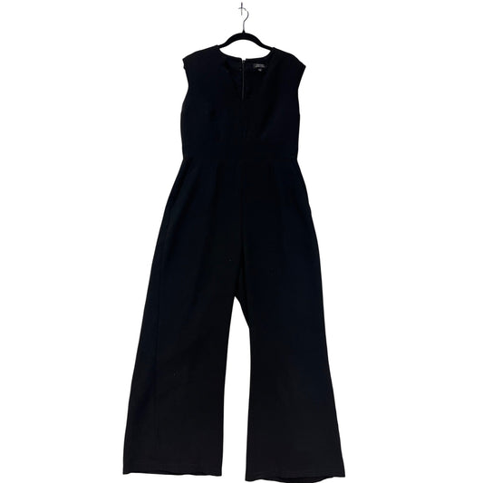Tahari Sleeveless Black Jumpsuit Size 8 Wide Leg Back Zip #6877