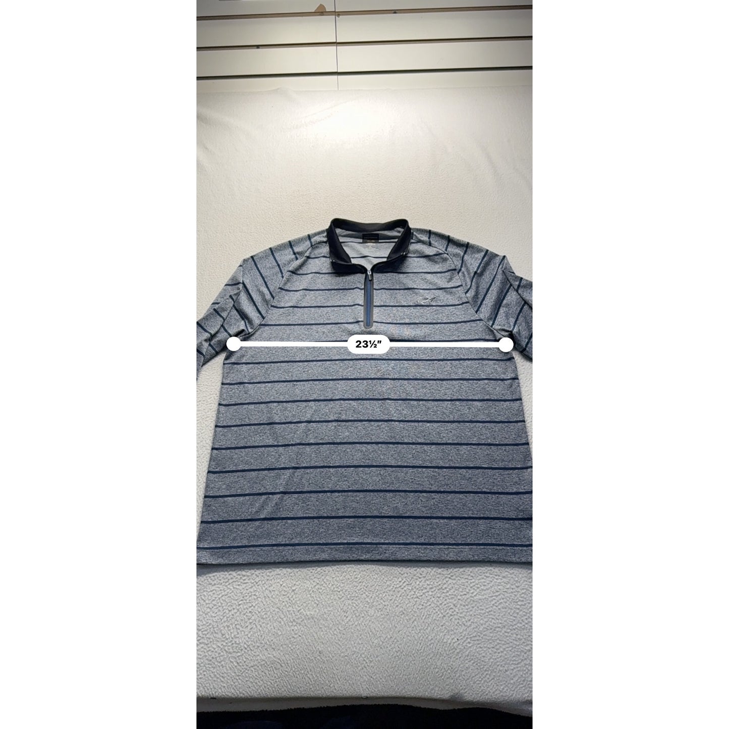 Greg Norman For Tasso Elba XL Blue Striped Long Sleeve #9063