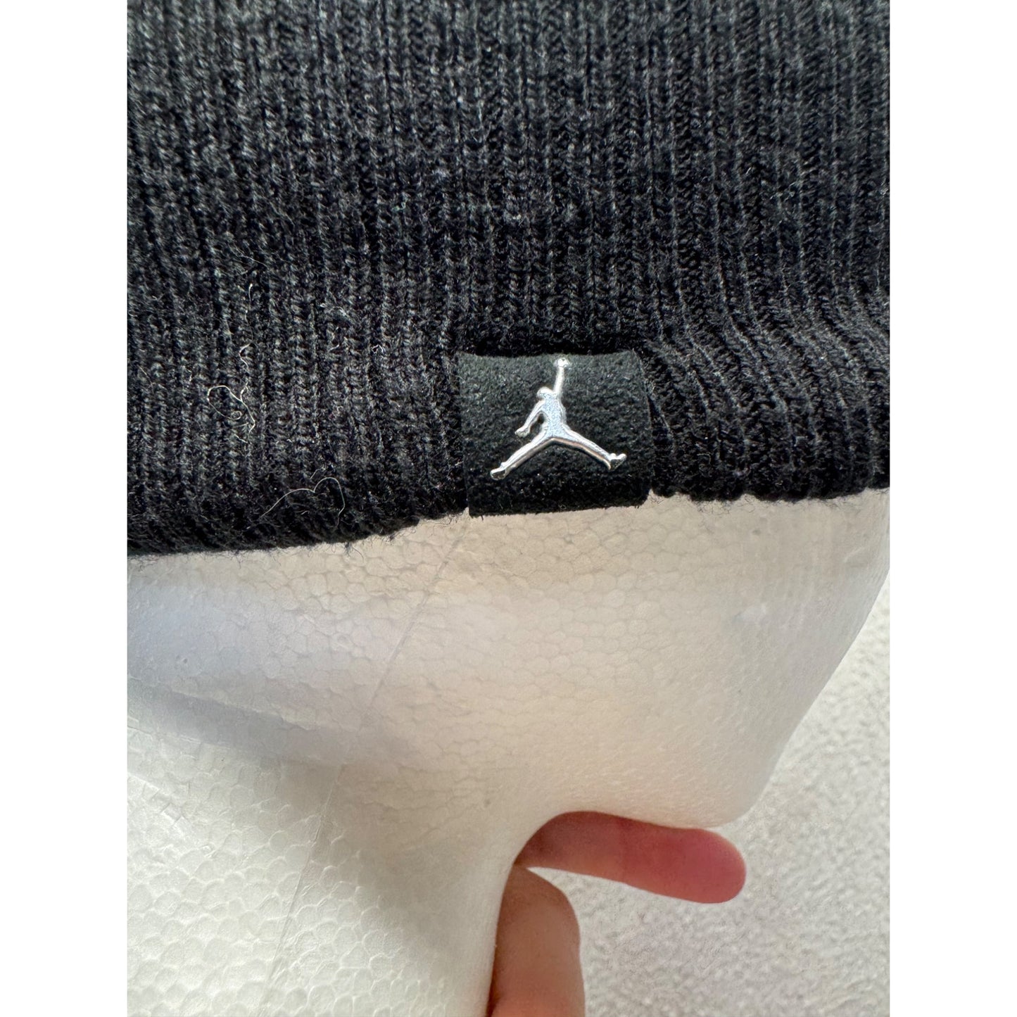 Jordan Black Knit Bucket Hat With Diamond Pattern One Size 100% Acrylic #9853